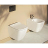 Комплект подвесной безободковый унитаз VITRA INTEGRA SQUARE, система инсталляции VITRA V12, кнопка LOOP T матовый хром, тонкое сиденье микролифт 9856B003-7206