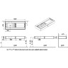 Модуль под раковину VITRA ORIGIN120 см с выдвижным ящиком, левосторонний, темный вяз 65680